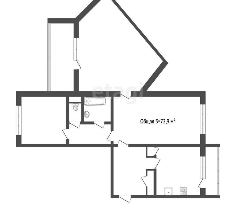 квартира г Бийск ул Ударная 92 фото 2