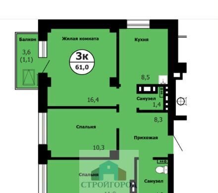 квартира р-н Октябрьский ул. Вильского/Лесопарковая, стр. 3 фото