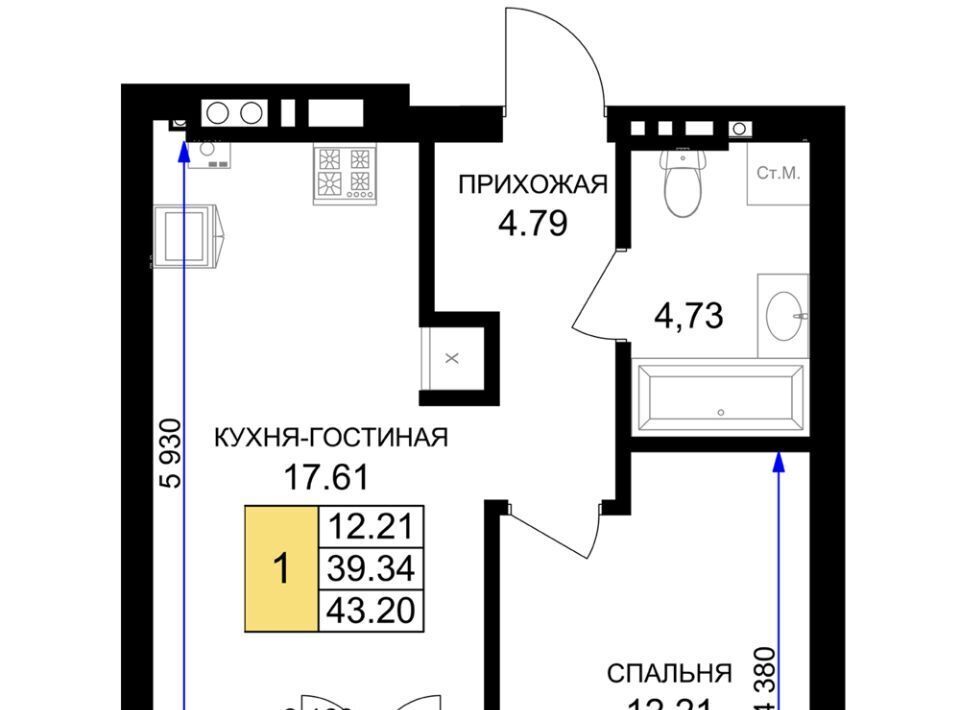 квартира р-н Гурьевский г Гурьевск ЖК «Включи» фото 1