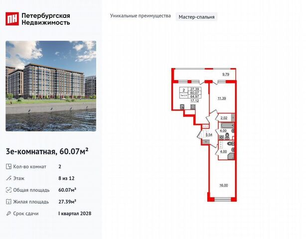 квартира метро Елизаровская наб Октябрьская корп. 1. 1 фото