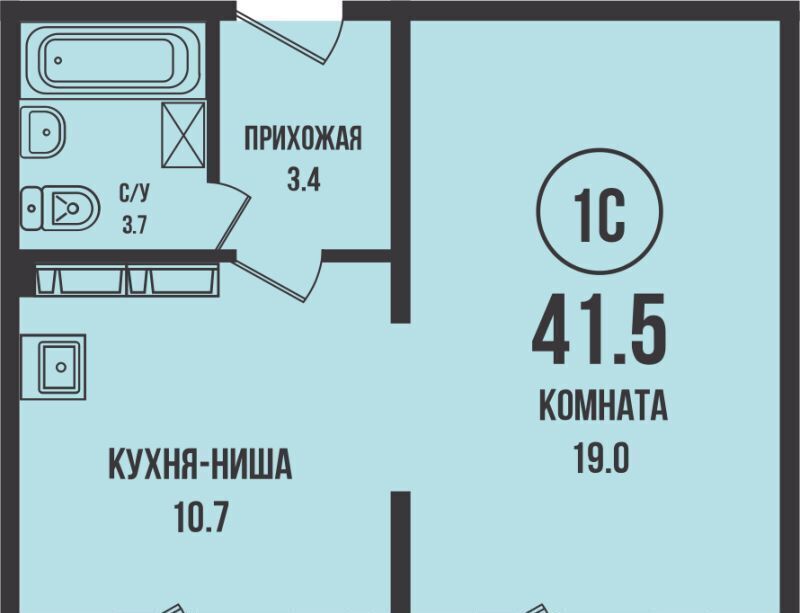 квартира г Новосибирск Заельцовская ул имени генерал-майора Рожкина А.Н. 5/1 фото 1