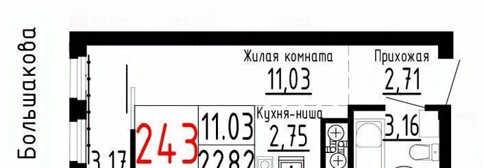 квартира г Екатеринбург Геологическая Парковый ЖК «ЛУВР» фото 1
