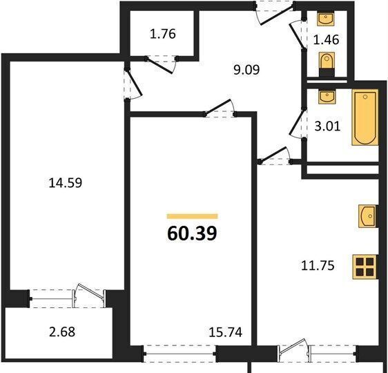 квартира г Воронеж р-н Советский ул Острогожская 156/2 фото 1