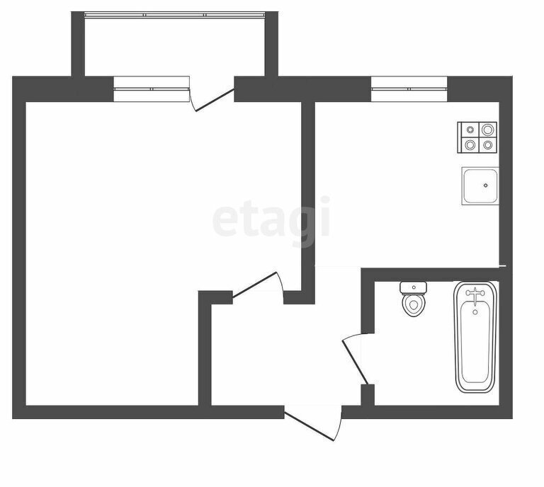 квартира г Томск ул Кулева 3 фото 1