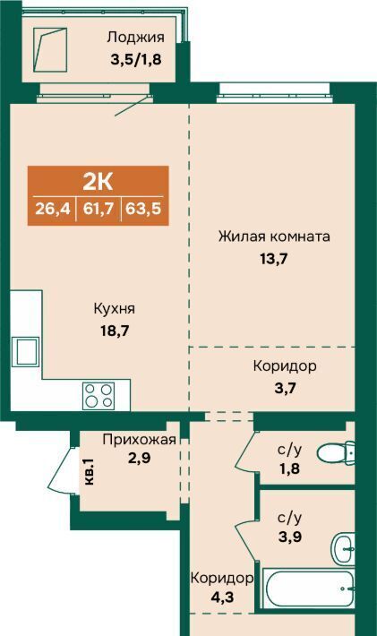 квартира г Барнаул р-н Индустриальный Камчатка жилой комплекс фото 1