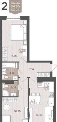 квартира г Калининград р-н Московский ул Батальная з/у 65Б фото 2