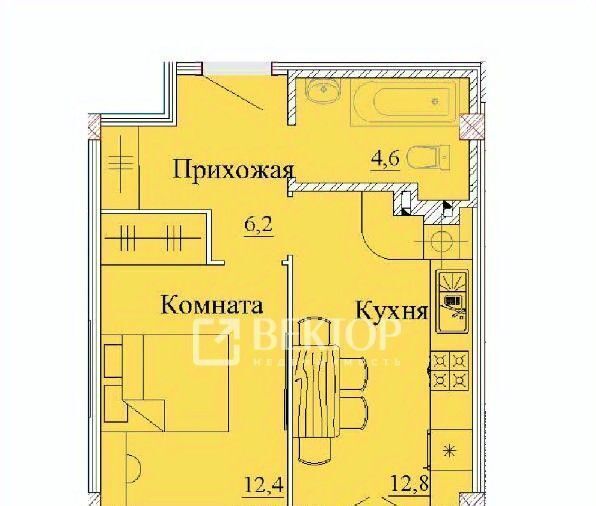 квартира г Иваново р-н Фрунзенский ул Велижская 72 фото 2