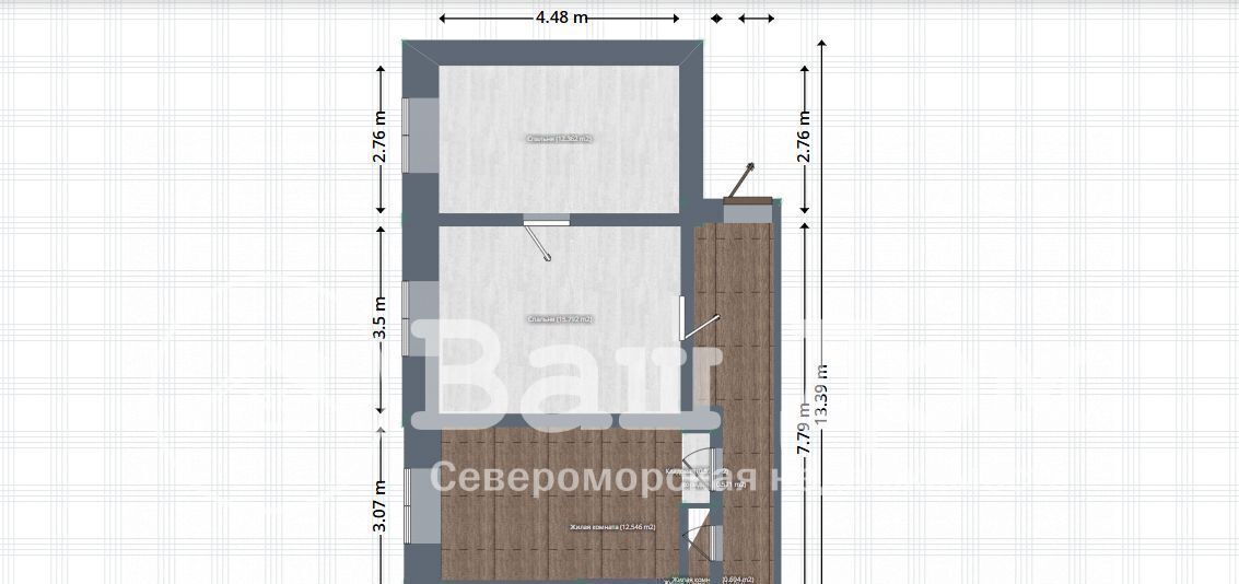 квартира г Североморск ул Сафонова 24 фото 1