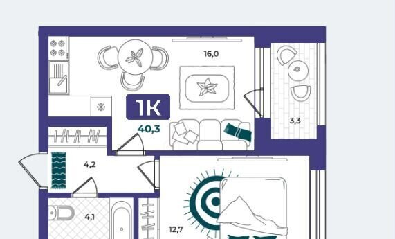 квартира г Тюмень р-н Центральный ул Тимофея Кармацкого 18 фото 11