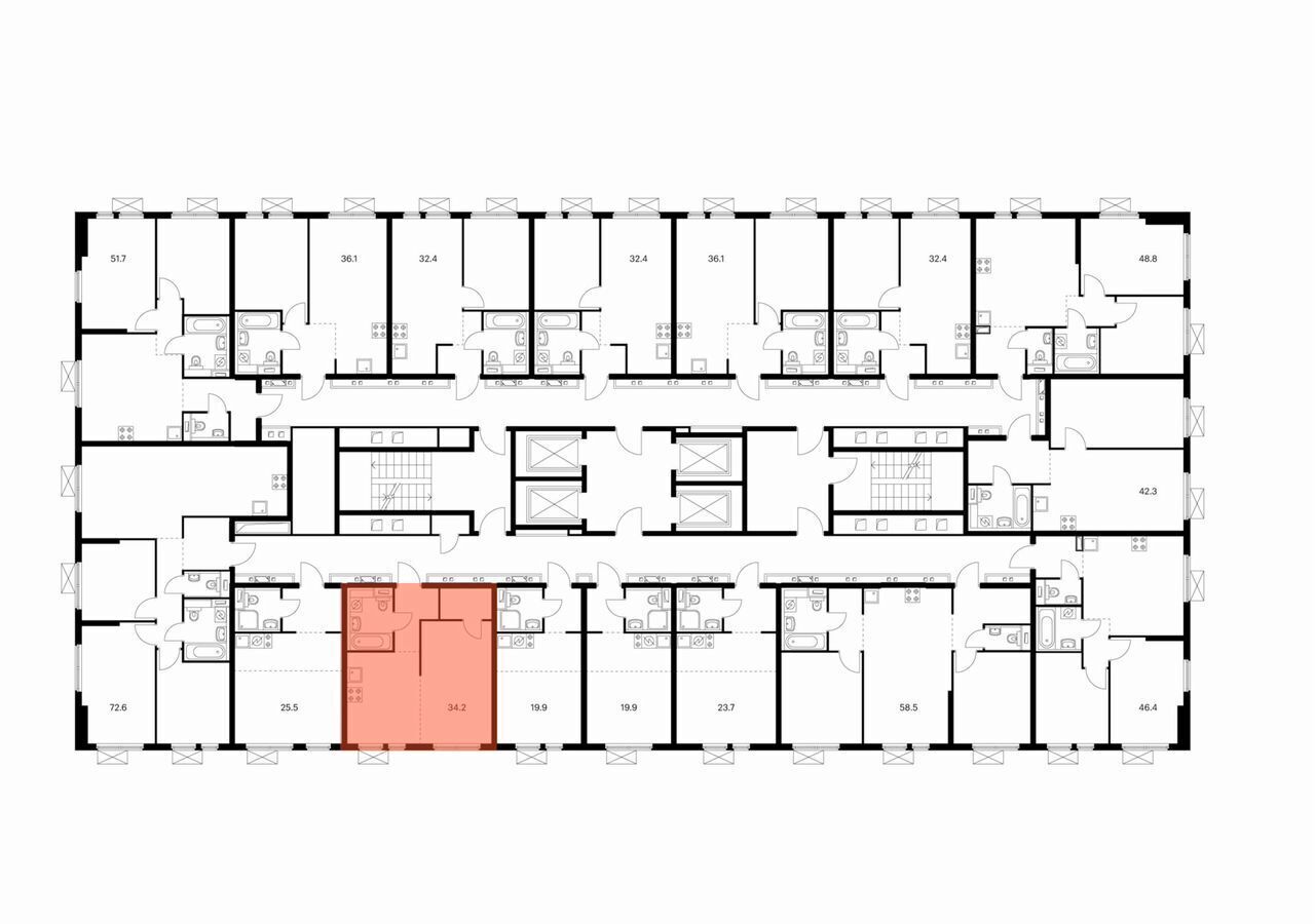 квартира г Москва метро Коломенская проезд Нагатинский 1-й 2/3 фото 2