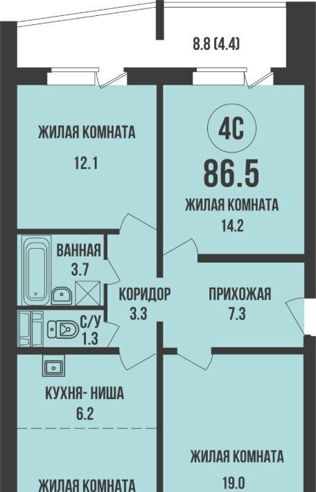 квартира г Новосибирск Заельцовская Династия жилой комплекс фото 1