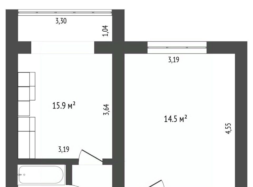 квартира г Ставрополь р-н Промышленный ул Тухачевского 33к/2 фото 2