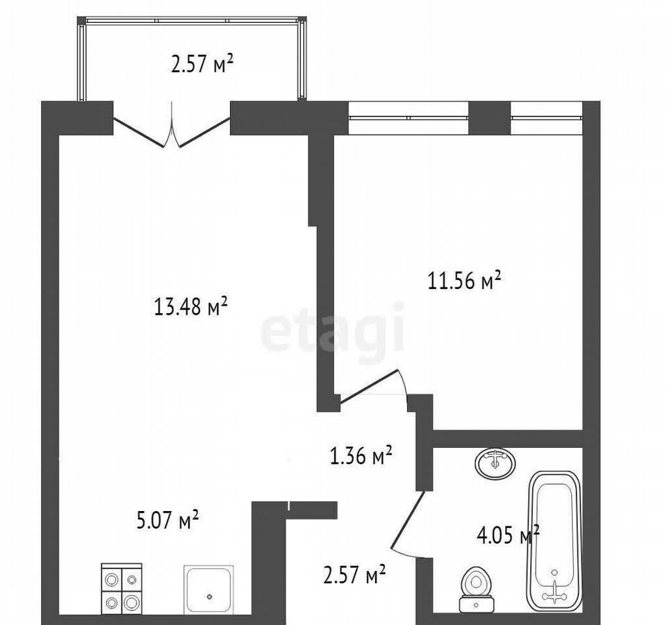 квартира г Тюмень р-н Центральный ул Газовиков 38к/2 фото 12