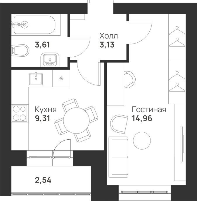 квартира г Тула микрорайон Новая фото 1