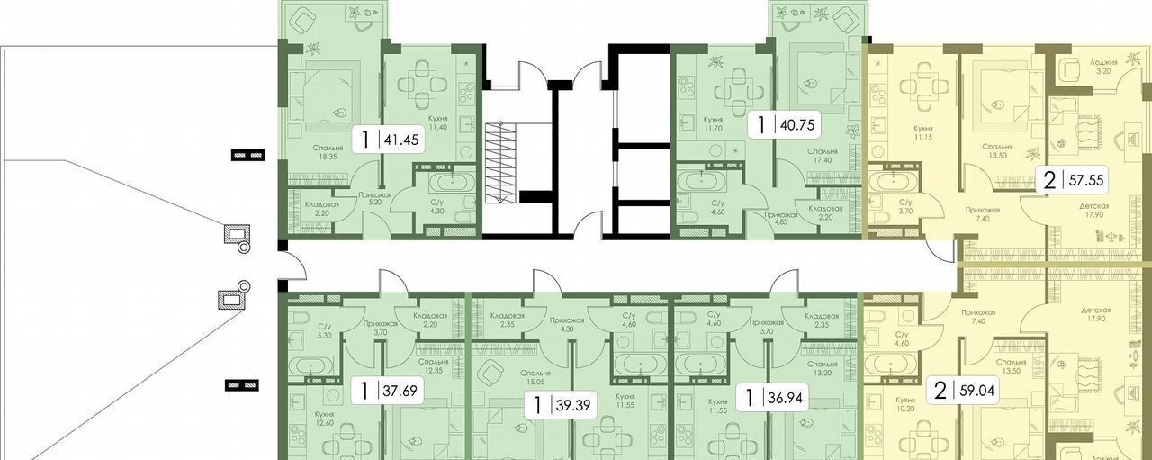 квартира г Смоленск р-н Ленинский ш Краснинское 4 блок-секция 1, 2, 3 фото 27