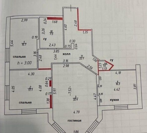 квартира г Казань метро Площадь Тукая ул Маяковского 21 Республика Татарстан Татарстан фото 13