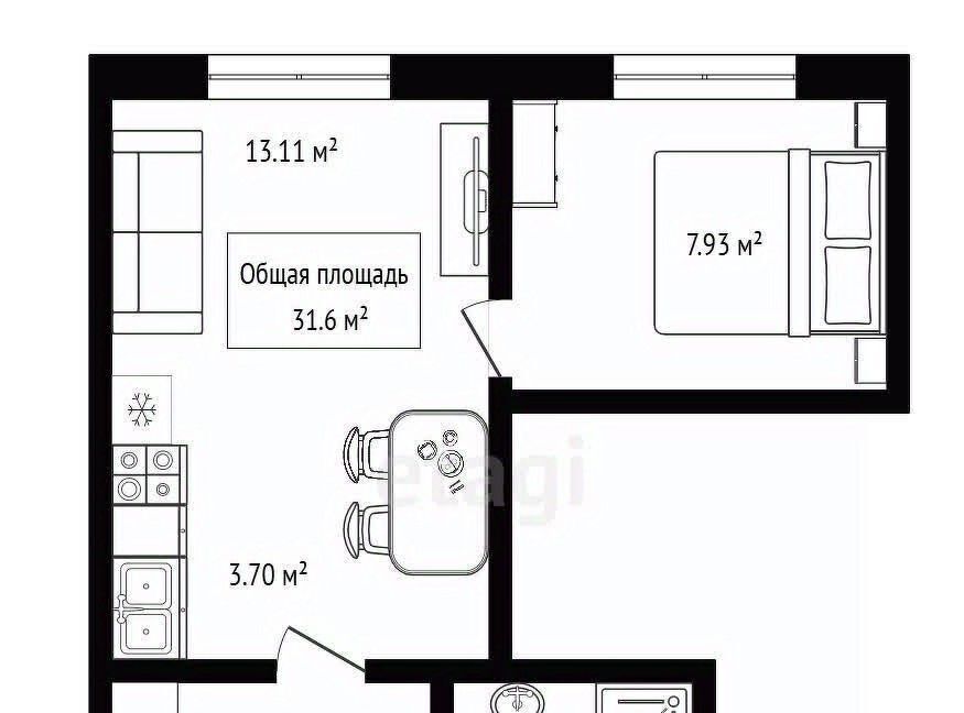 квартира г Новосибирск Октябрьская ул Кирова 113/2 фото 2