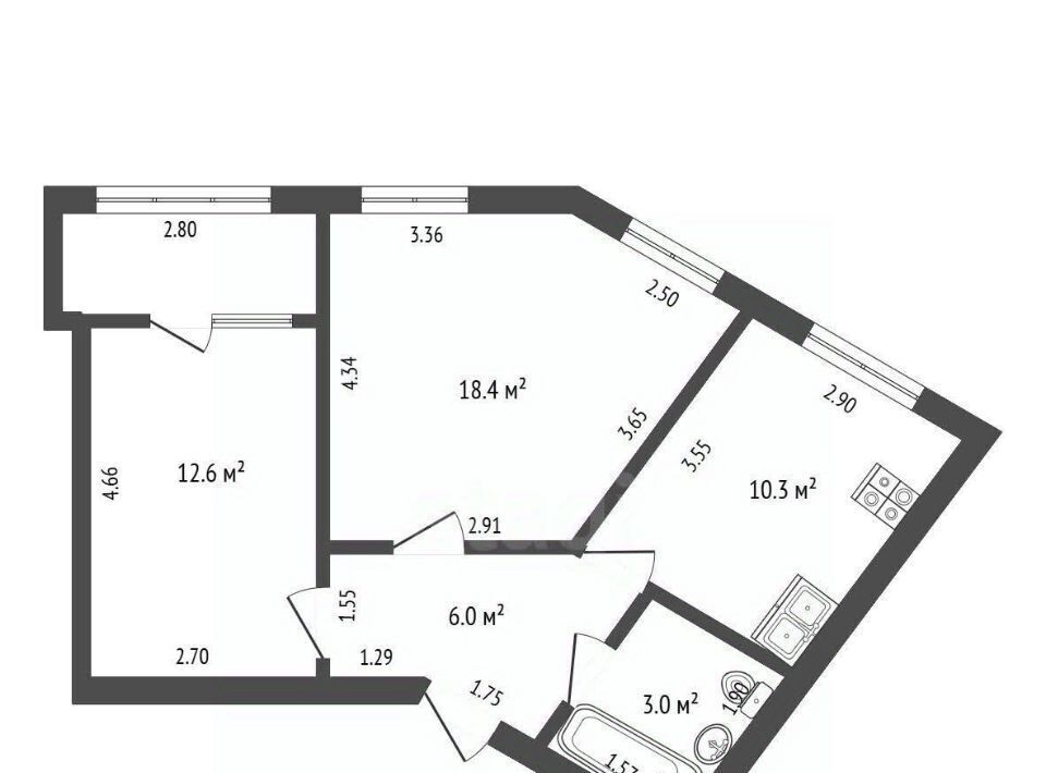 квартира г Таганрог ул Адмирала Крюйса 23/7 фото 2