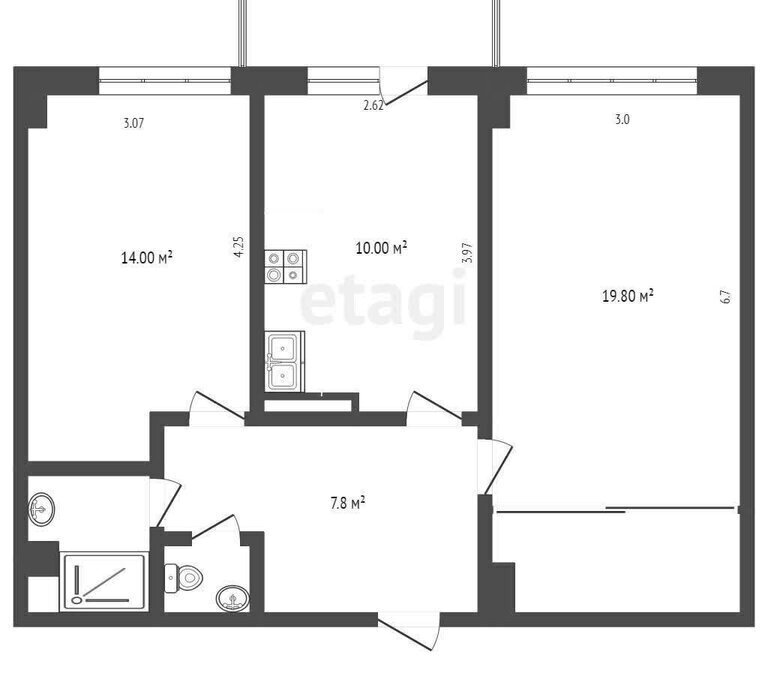 квартира г Петропавловск-Камчатский проезд Космический 7б фото 1