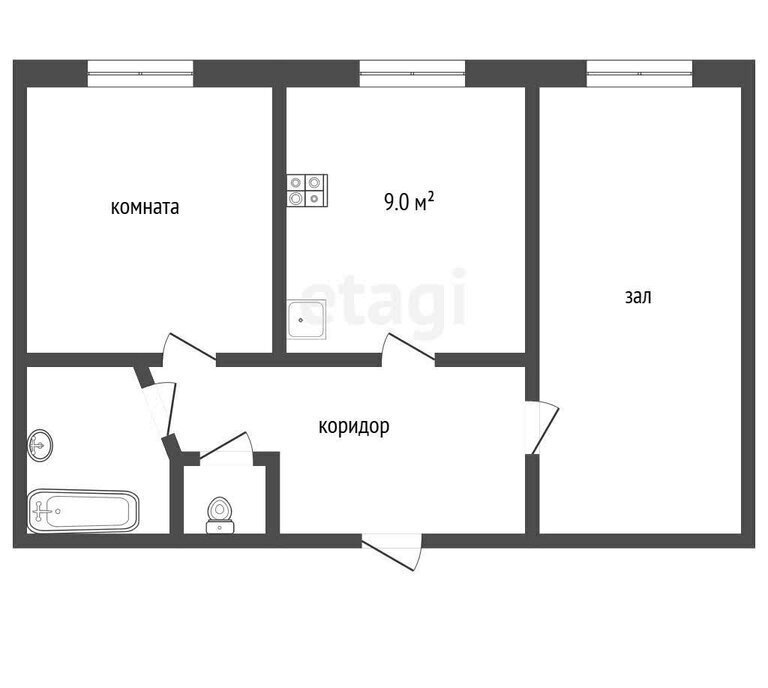 квартира г Петропавловск-Камчатский ул Автомобилистов 16 фото 1