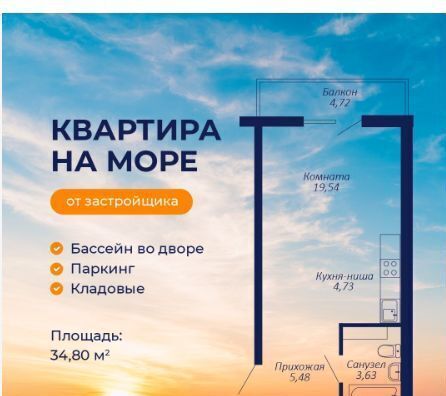квартира г Судак ул Айвазовского 8 фото 2