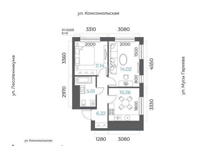 р-н Октябрьский микрорайон Глумилино-2 8-е Небо жилой комплекс фото