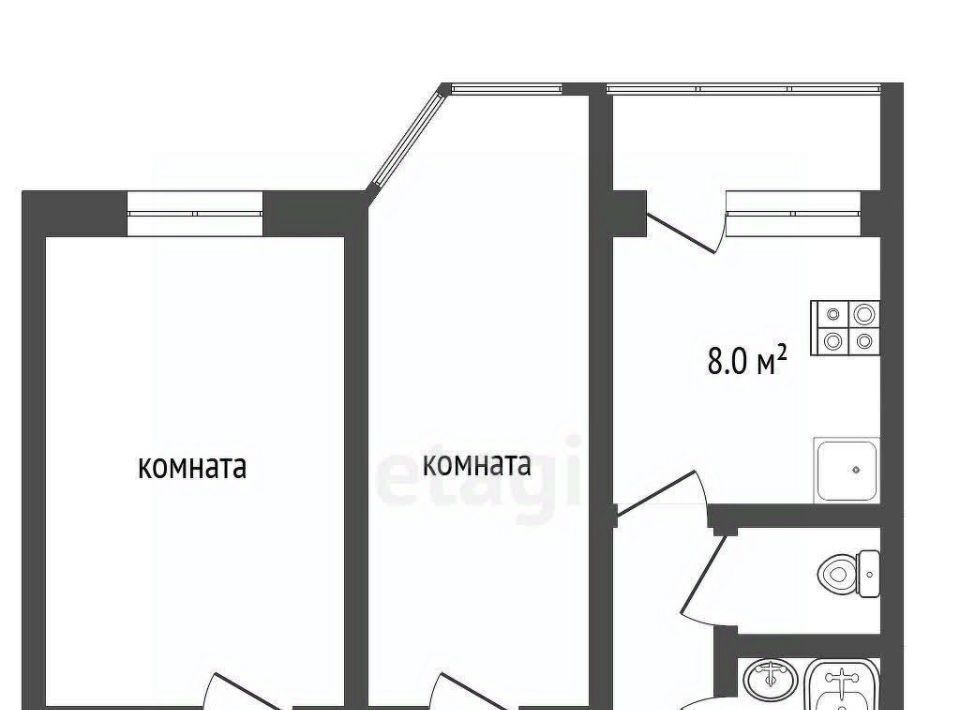 квартира г Нижневартовск ул Пермская 13 фото 1