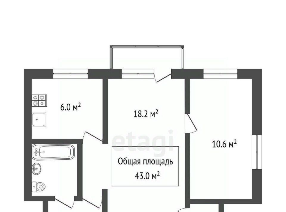 квартира г Томск р-н Кировский ул Дзержинского 60а фото 2