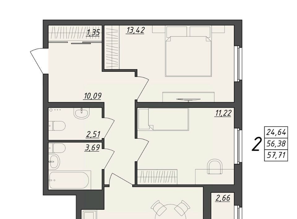 квартира г Волгоград р-н Краснооктябрьский ул им. Алехина 7к/7 фото 1