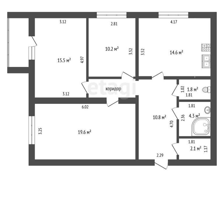 квартира г Тамбов ул Чичерина 30б фото 1