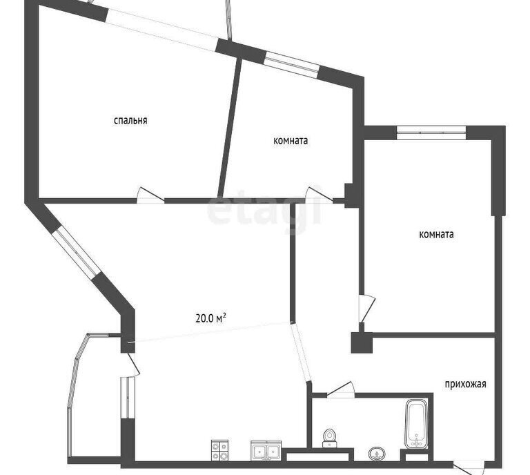 квартира г Тамбов улица Максима Горького, 20 фото 1