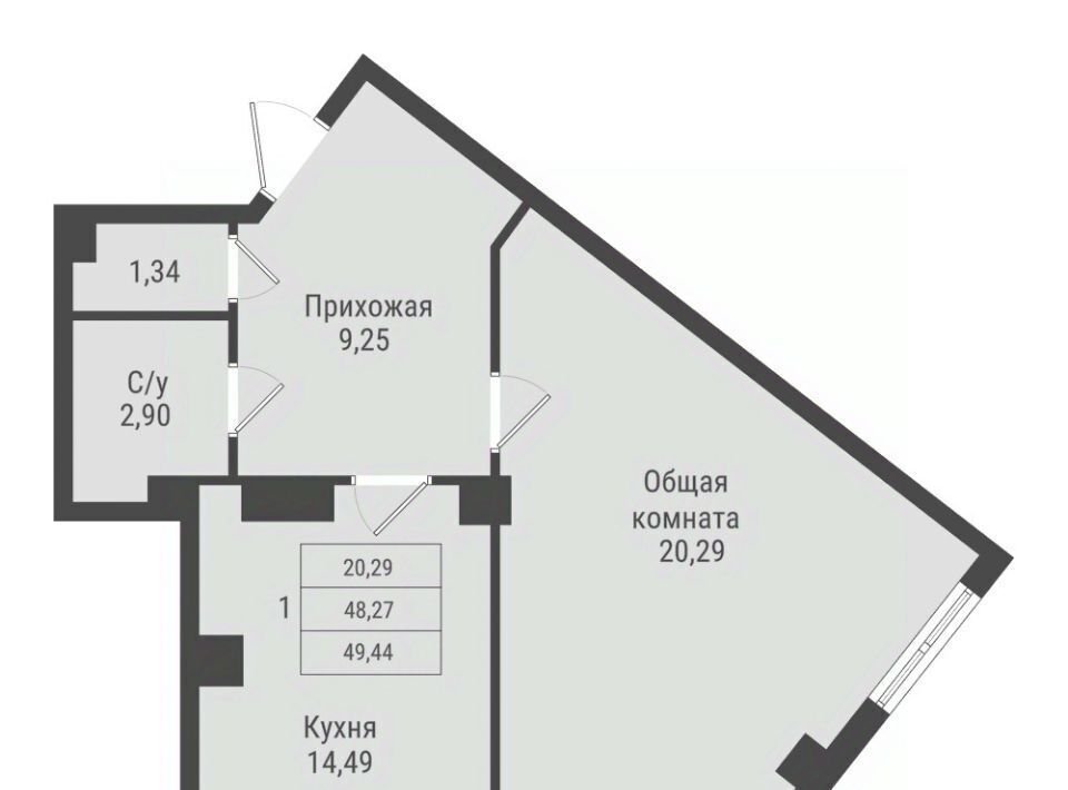 квартира г Якутск ЖК «ПАРК ПОБЕДЫ» фото 1