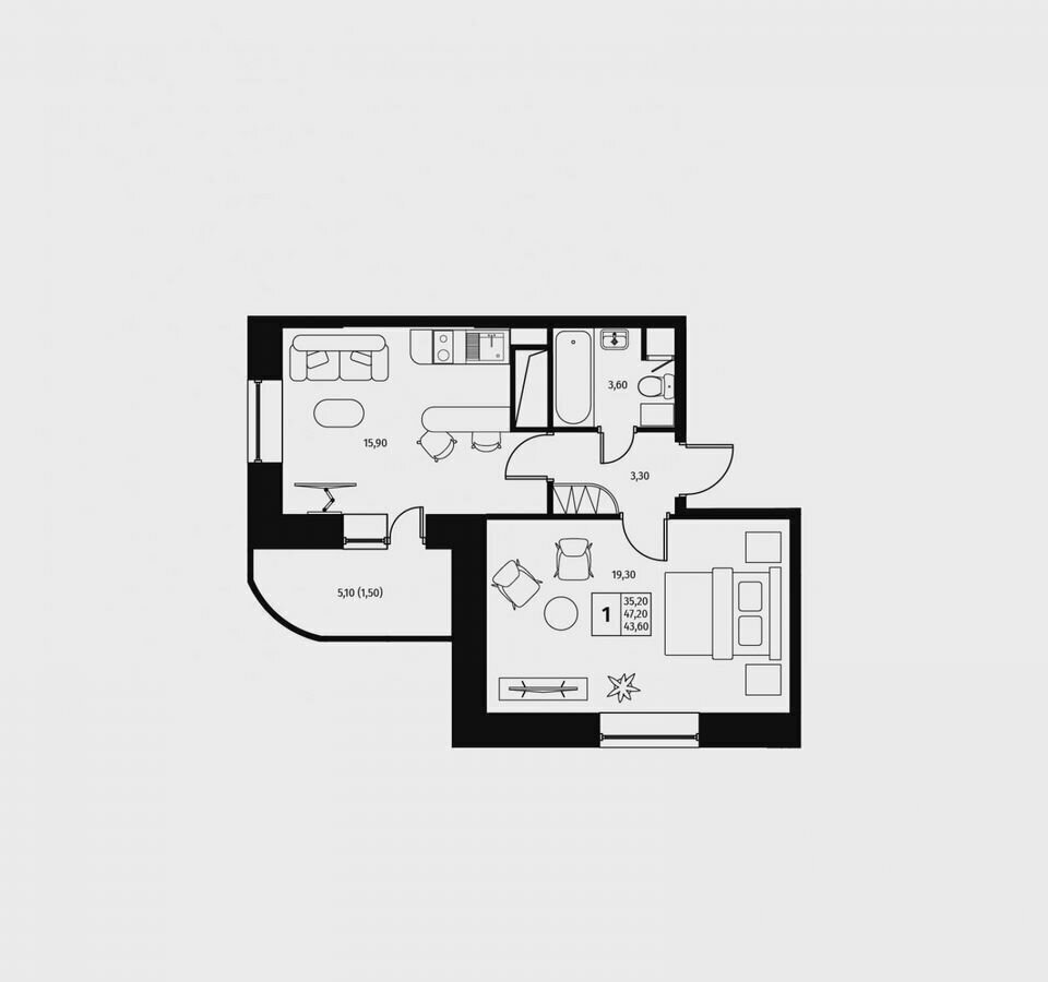 квартира г Домодедово ул Ледовская 3 фото 1
