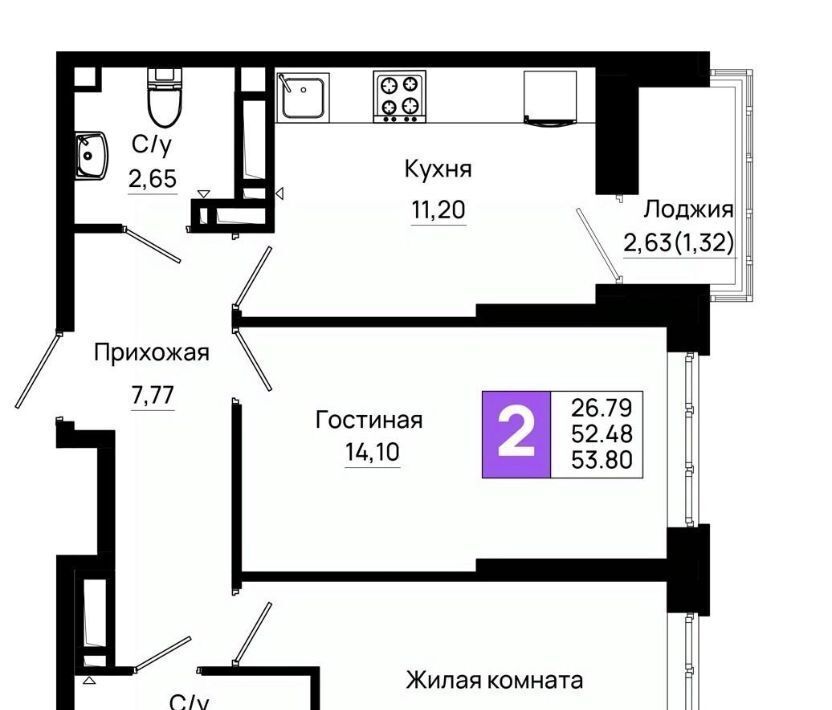 квартира г Ростов-на-Дону р-н Октябрьский пер Нефтекачка ЖК «Октябрь Парк» фото 1