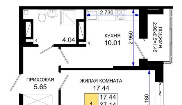квартира г Ростов-на-Дону р-н Октябрьский пер Нефтекачка ЖК «Октябрь Парк» фото 1