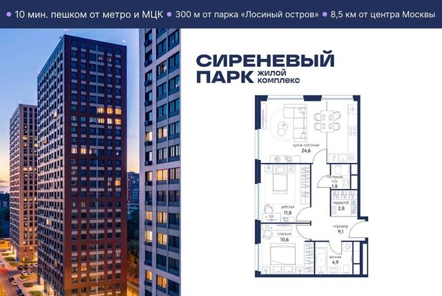 метро Бульвар Рокоссовского ЖК «Сиреневый парк» фото