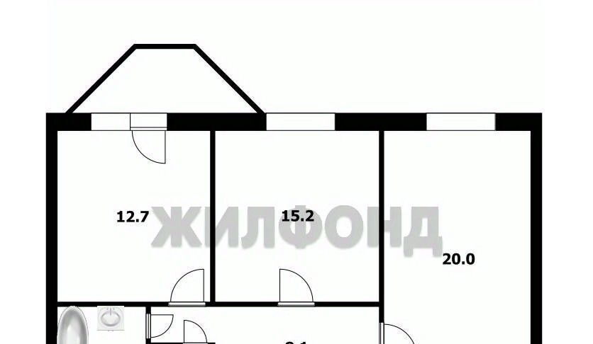 квартира г Новосибирск Сибирская ул Крылова 28/1 фото 32