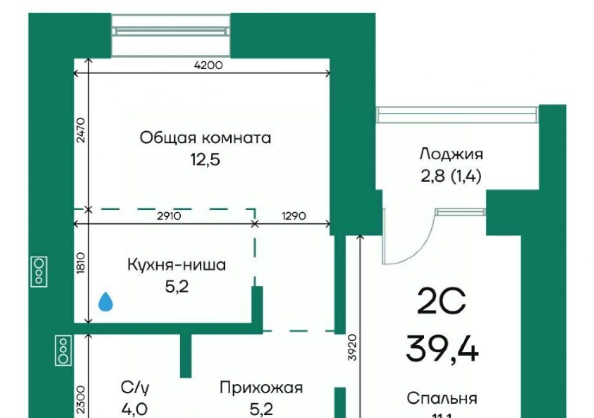квартира г Барнаул р-н Индустриальный ул Просторная 390к/2 фото 11