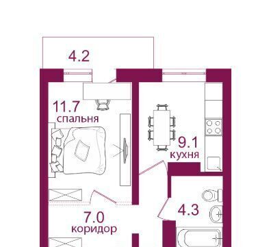 квартира г Иркутск р-н Правобережный мкр Топкинский 69 фото 3