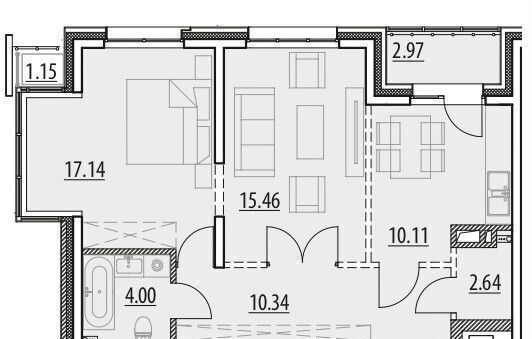 квартира г Иркутск р-н Ленинский ул Мира 32 ЖК Zenith Ленинский административный округ фото 18