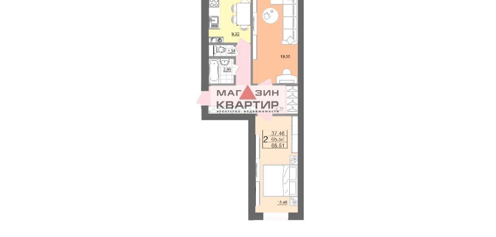 квартира г Смоленск р-н Ленинский ул Вяземская 34б ЖК «Европейский» фото 1