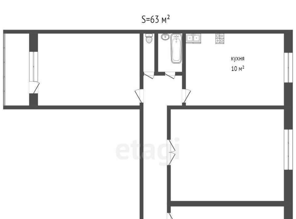 квартира г Бийск ул Ударная 92/1 фото 2