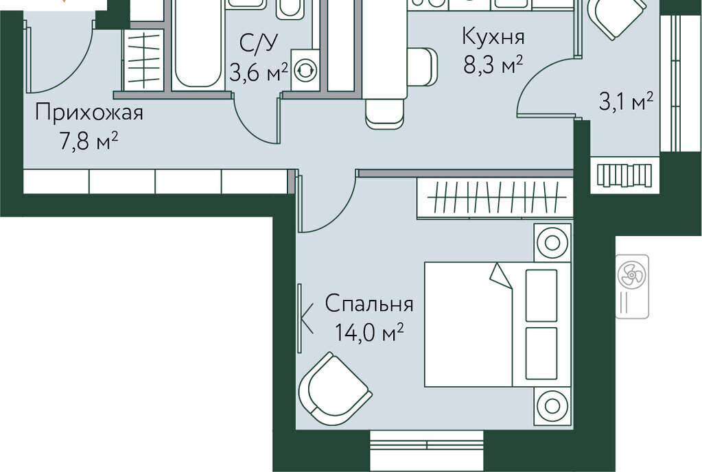квартира г Волгоград р-н Советский ул Новосибирская 74 фото 1