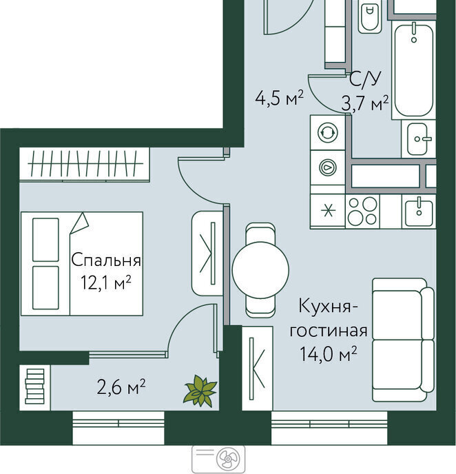 квартира г Волгоград р-н Советский 221-й микрорайон ЖК «Сиберия парк» фото 1
