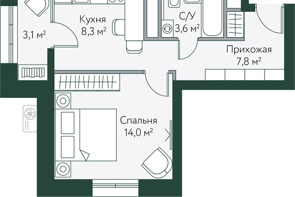 квартира г Волгоград р-н Советский 221-й микрорайон ЖК «Сиберия парк» фото 1