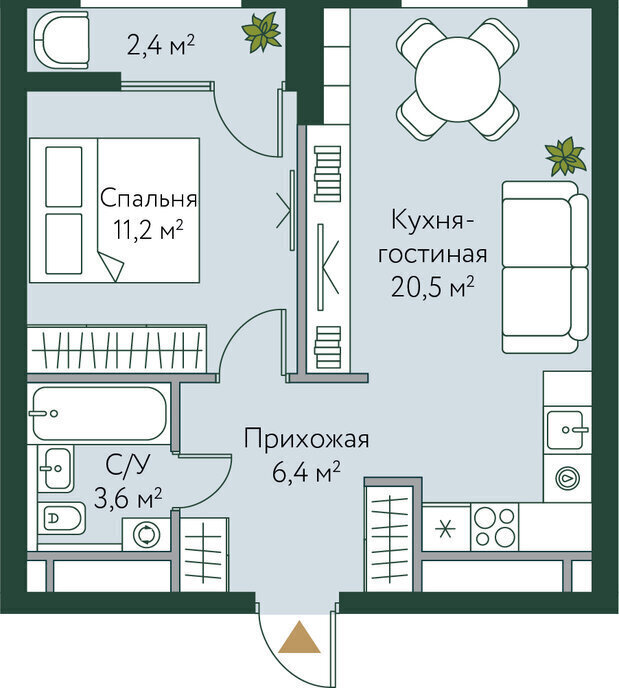 квартира г Волгоград р-н Советский 221-й микрорайон ЖК «Сиберия парк» фото 1