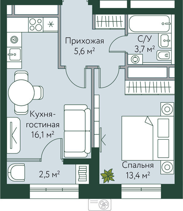квартира г Волгоград р-н Советский 221-й микрорайон ЖК «Сиберия парк» фото 1