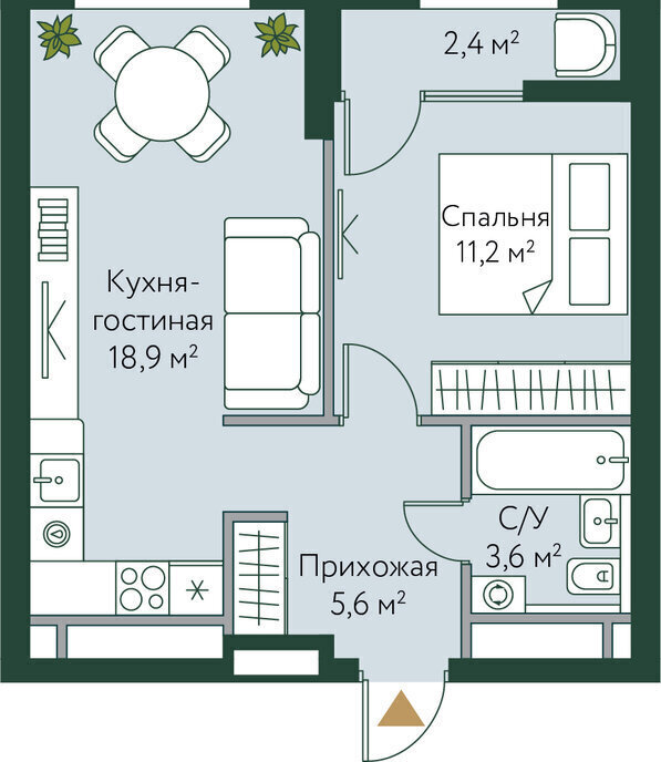 квартира г Волгоград р-н Советский 221-й микрорайон ЖК «Сиберия парк» фото 1