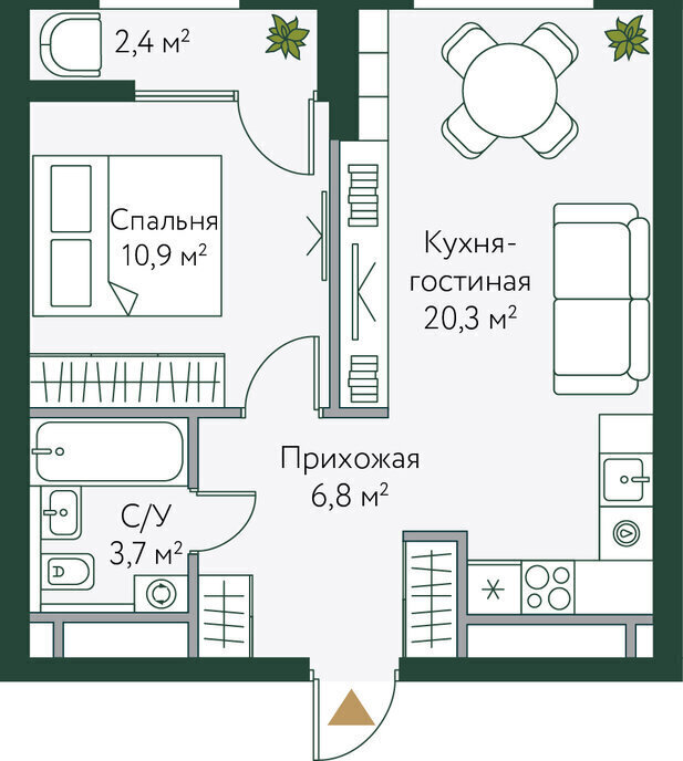 квартира г Волгоград р-н Советский 221-й микрорайон ЖК «Сиберия парк» фото 1