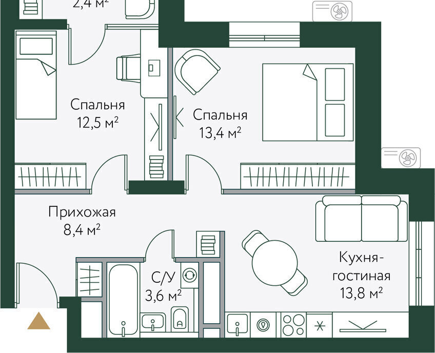 квартира г Волгоград р-н Советский 221-й микрорайон ЖК «Сиберия парк» фото 1